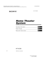 Sony HT-K250 Manual de usuario