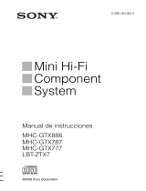 Sony MHC-GTX787 Manual de usuario