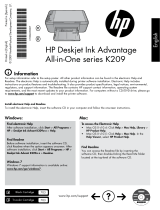 HP Deskjet Ink Advantage All-in-One Printer series - K209 Guia de referencia