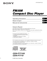 Sony CDX-F7715X Manual de usuario