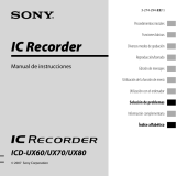 Sony ICD-UX80 Instrucciones de operación