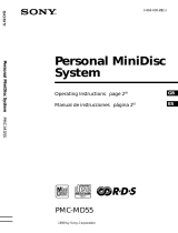 Sony Model PMC-MD55 Manual de usuario
