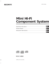 Sony MHC-V800 Instrucciones de operación