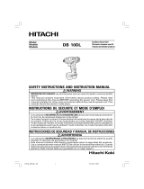 Hitachi DB10DL - 10.8 Volt Lithium Ion Micro Driver Drill Manual de usuario