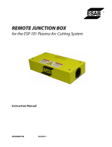 ESAB Remote Junction Box for the ESP-101 Plasma Arc Cutting System Manual de usuario