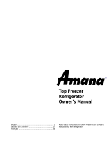 Amana UPRIGHT FREEZER El manual del propietario