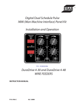 ESAB Digital Dual Schedule Pulse MMI (Man Machine Interface) Panel Kit Manual de usuario