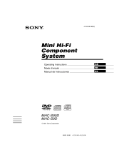 Sony MHC-S9D Instrucciones de operación