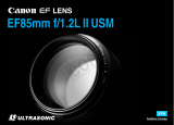 Canon EF 85mm f/1.2L II USM Manual de usuario