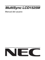 NEC MultiSync® LCD1525MBK El manual del propietario