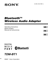 Sony TDMBT1 Manual de usuario