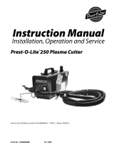 ESAB Prest-O-Lite® 250 Plasma Cutter Manual de usuario