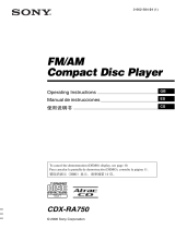Sony CDX-RA750 Manual de usuario