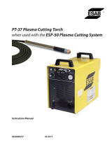 ESAB PT-37 Plasma Cutting Torch when used with the ESP-50 Plasma Cutting System Manual de usuario