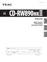 TEAC CD-RW890MKII El manual del propietario