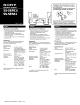Sony SS-SE581 Instrucciones de operación