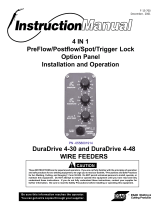 ESAB 4 IN 1 PreFlow/Postflow/Spot/Trigger Lock Option Panel Installation and Operation Manual de usuario