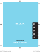 Belkin TUNEFM TRANSMETTEUR POUR IPOD NANO 2ND GÉNÉRATION #F8Z125EABLK El manual del propietario