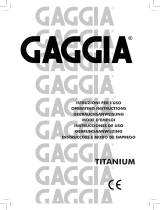 Gaggia Titanium Manual de usuario