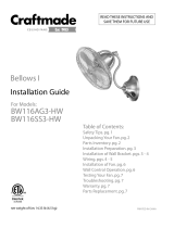 Craftmade BW116SS3-HW Guía de instalación