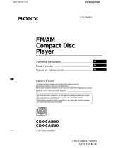 Sony CDX-CA850X Manual de usuario
