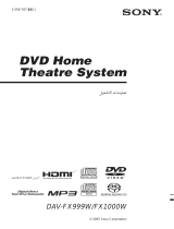 Sony DAV-FX999W Instrucciones de operación