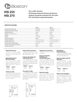 Boston Acoustics HSI 255 Manual de usuario