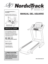 NordicTrack T22.0 Treadmill Manual de usuario