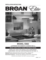 Broan Model E662 Manual de usuario