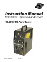 Prest-O-Lite 160 AC/DC Tig Power Source Manual de usuario