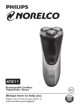 Philips Norelco AT811 Rechargeable Cordless Tripleheader Shaver Manual de usuario