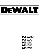 DeWalt D25102 Manual de usuario