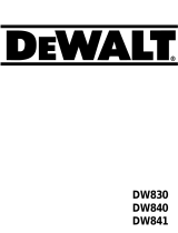 DeWalt DW830 Manual de usuario
