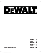 DeWalt D25415K Manual de usuario