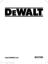 DeWalt D23700 Manual de usuario
