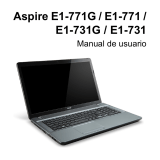 Acer Aspire E1-771 Manual de usuario