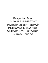 Acer P1285B Manual de usuario