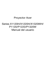 Acer X1320WH Manual de usuario