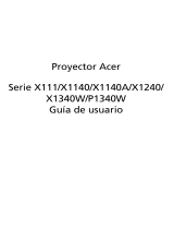Acer X1140 Manual de usuario