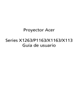 Acer P1163 Manual de usuario