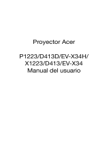 Acer P1223 Manual de usuario