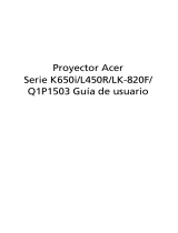 Acer K650i Manual de usuario