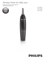 Philips Series 3000 Nose, Ear and Eyebrow Trimmer NT3160/15 Manual de usuario