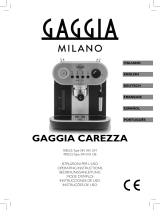 Gaggia CAREZZA RI8523 Manual de usuario