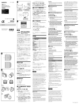 Sony SEL55F18Z 55mm F1.8 Lens Manual de usuario