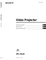 Sony VPL-HS10 Cineza Manual de usuario