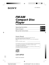 Sony CDX-MP30 Instrucciones de operación