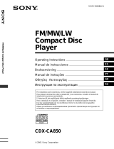 Sony CDX-CA850 El manual del propietario