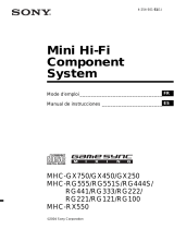 Sony MHC-RG555 Instrucciones de operación