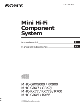 Sony MHC-RX77S Instrucciones de operación